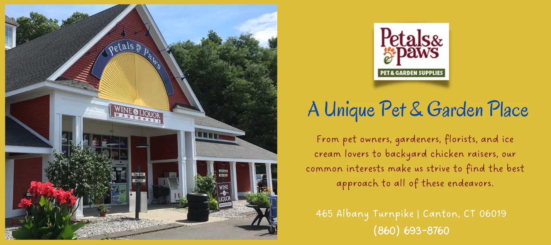Petals and Paws pet food and more Canton CT
